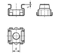 M6 * 2 5 521847 cubo en acero inoxidable M6 10 unidades herramienta Craft - madre una jaula