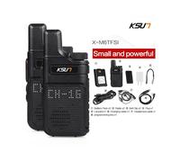 (M6 Agregar 2 juegos de cables) KSUT M6 Walkie Talkie portátil PMR446 FRS Conjunto de 2 piezas Transmisor
