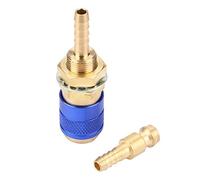M6 Conector rápido Juego Adaptador rápido Adaptador de gas refrigerado por agua Manguera para antorcha soldadora MIG TIG Racor para antorcha(Azul)