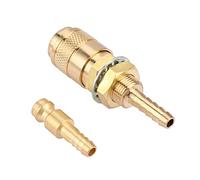 M6 Conector rápido Juego Adaptador rápido Adaptador de gas refrigerado por agua Manguera para antorcha soldadora MIG TIG Racor para antorcha(Dorado)