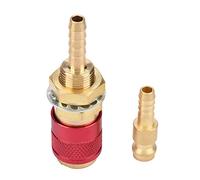 M6 Conector rápido Juego Adaptador rápido Adaptador de gas refrigerado por agua Manguera para antorcha soldadora MIG TIG Racor para antorcha(Rojo)