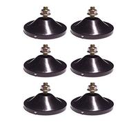 M6 - Diámetro 5,5 cm Borde grueso Gancho de ventosa de tornillo PVC M6 Con contratuerca,Para una succión mejorada,6 piezas, recomendado (negro)