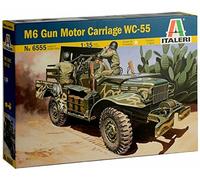 M6 Gun Motor Carriage 37mm WC-55 Plástico Kit 1 :3 5 Modelo 6555 Italeri