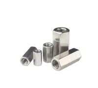 M6 M8 304 hexagonal de acero inoxidable extender varilla larga tuerca de acoplamiento conectores acoplador junta manga tuercas de extensión(M8x13x55-1pcs)