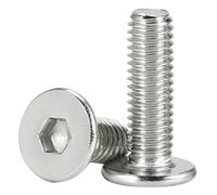 M6 M8 M10 M12 CM hexagonal Ultra delgado Super bajo cabeza de oblea plana tornillo Allen perno 304 longitud de acero inoxidable 6~120mm(M6x100x12mm-5pcs)
