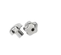 M6 M8 M10 M12 M14 M16 ~ M20 304 Acero Inoxidable Tuerca De Mango Cinco Estrellas Flor Ciruelo En Forma Estrella Tuercas Pulgar Mecánicas Perilla Sujeción(Through Hole,M10(Head 42)-1pcs)