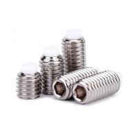 M6 M8 M10 M12 M16 304 A2, tope de émbolo de plástico de acero inoxidable, juego de tornillos hexagonales/pernos amortiguadores de cabeza de punta de perro de nailon POM(M8x14mm-5pcs)