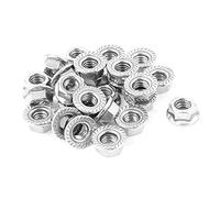 M6 Rosca 304 Acero inoxidable Brida dentada M6 Tuercas de bloqueo hexagonal métricas 26PCS