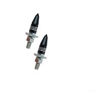 M6 Sujetadores de matrícula Aleación de aluminio Diseño de triple ranura Cabeza moleteada para coche Motocicleta Negro (negro)