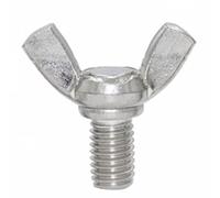 M6 x 1-Pitch Wing Perno, 10 mm de longitud de acero al carbono mariposa tornillo ala tornillo tornillo tornillo de la máquina (10 unidades)