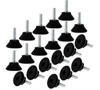 M6 x 17 x 24 tornillos sobre patas de Nivelamiento, protector de suelo de Nivele ajustable para mobiliario de máquina pie de escritorio mesa 20 Pack