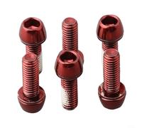 M6 x 18mm Tornillos de montaje de pinza de freno de disco 6 piezas para soporte de marco de pinza de freno de bicicleta (rojo)