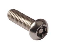 M6 x 25 mm Pin en cabeza tornillos Torx, 304 Acero inoxidable Pin Torx botón cabeza tornillos de seguridad, mano derecha hilos, métricas, 20 piezas)