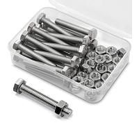 M6 x 40 mm 20 PCS Tornillos hexagonales 304 Acero Inoxidable de Esquina Exterior Tornillo Hexagonal,Tornillos y Tuercas de Hechizo Conjunto