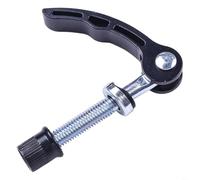 M6 x 45 mm Abrazadera de poste de sillín de liberación rápida para bicicleta, tornillo de ajuste de sillín de aleación de aluminio ligero para mantenimiento de bicicletas, plateado (m8 x 65 mm, negro)