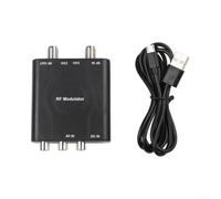 M61A - Modulador de RF AV a RF para TV NTSC, modulador de señal analógica con control PLL, salida de canal CH3/CH4 VHF, para RCA hembra a hembra F, color negro