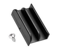 M6219 Guía inferior de puerta corredera de ducha para puerta de ducha corrediza, canales de 1,27 cm para puerta de ducha de cristal, guía de plástico M6219 (negro, 1 unidad)