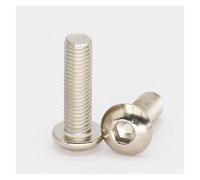 M7 1mm paso 12-60mm hilo fino GB7380 12,9 grado niquelado negro Hexgaon botón Pan redondo tornillo de cabeza Allen(Nickel Plating,5Pcs M7x1x40mm)