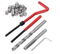 M7 Helicoil Kit M7 X 1.0Mm Reparación de Roscas de Metal 25 Piezas Kit de Inserción de Reparación de Roscas M7 con Caja de Plástico Transparente para Maquinaria de Procesamiento