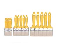 M7 - Juego de 15 Brochas Planas, Medidas: 20, 50, 70 mm, Serie 37 - Cerdas Sintéticas, Virola de Acero, Mango de Plástico - 5 Brochas por Cada Medida - para Impregnar la Madera y Pintar
