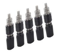 M8 Brass Terminal Post 5 Pcs, Inverter Connector for Welding Machinery with Bakelite Base, 42 mm Screw Electrical Binding Post for Automotive Marine RV(Black)