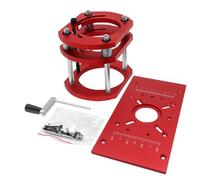 M8 - Enrutador CNC negro/rojo con mesa elevadora de placa invertida de aluminio y plataforma de fresado de madera eléctrica (rojo)