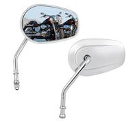 M8 Espejos retrovisores laterales de motocicleta cromados para Fatboy Softail Sportster 883 Iron 883 Electra Glide