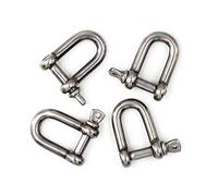 M8 Grilletes de acero inoxidable 304 D ring Shackles (Paquete de 4)