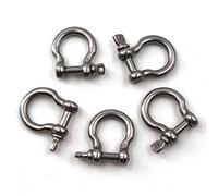 M8 Grilletes de acero inoxidable 304 D ring Shackles (Paquete de 5)