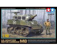 M8 Hmc TAMIYA 1/48: Obús US Detallado, Torreta Abierta Realista, Peso Metal