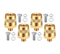 M8 - Juego de adaptadores de terminal de batería de coche, 2 pares de conectores de cobre con tornillos y arandelas de acero inoxidable, rosca interna de 8 mm, rosca externa de 6 mm, compatible con