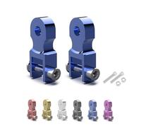M8 Motorcycle Rear Shock Riser Absorber 2pcs Motorcycle Rear Shock Extender,Heightening Adapter High Damping Device Thicken Pad Chassis Extender Taper Riser With Screws (Blue)