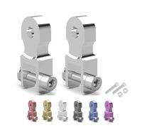 M8 Motorcycle Rear Shock Riser Absorber 2pcs Motorcycle Rear Shock Extender,Heightening Adapter High Damping Device Thicken Pad Chassis Extender Taper Riser With Screws (Silver)
