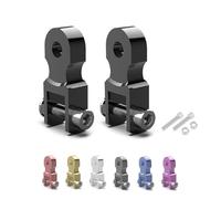 M8 Motorcycle Rear Shock Riser Absorber 2pcs Motorcycle Rear Shock Extender,Heightening Adapter High Damping Device Thicken Pad Chassis Extender Taper Riser With Screws (Black)