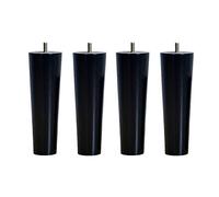 M8 - Patas redondas negras ajustables para muebles de TV, sofás, mesas y sillas, altura de 2 a 20 pulgadas, diseño resistente y elegante