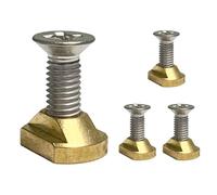 M8 T Tuerca - Acoplador Hexadecimal | Acoplamiento Del Eje De Latón | Conectores De Montaje De Hidrofoile | 4PCS Brass Paddle Board Hardware, Herramienta De Ajuste Manual Portátil Estable Para Pistas