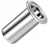 M8 Tuercas de remache ciego, cabeza abovedada, vástago cilíndrico, cuerpo redondo, extremo abierto, inserto roscado, 8mm tuerca de acero galvanizado para acero, aleación, cobre, plástico (10 pezzi.)