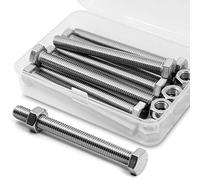 M8 x 100 mm 8 tornillos hexagonales en 304 acero inoxidable de esquina exterior tornillo hexagonal, tornillos y tuercas de maleficio conjunto
