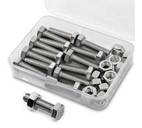 M8 x 20 mm 15 tornillos hexagonales en 304 acero inoxidable de esquina exterior tornillo hexagonal, tornillos y tuercas de maleficio conjunto