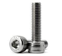 M8 x 20 mm, 20 tornillos cilíndricos hexagonales según la norma, acero inoxidable 304 totalmente roscados pernos