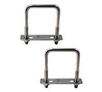 M8 x 50 x 100 mm, perno cuadrado en U 304 de acero inoxidable para amarre (2 unidades)