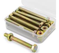 M8 x 60 mm, 10 unidades, 8,8 acero galvanizado, tornillos hexagonales con hexágono exterior y tuercas