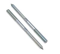 M8x100mm Pernos de Suspensión, Tornillos de Doble Roscados, Pasadores Roscados y Métricos, Tornillo de Pared, Sujetador con Hexagonal, de Varilla Roscada Chapada en Zinc (paquete de 10)