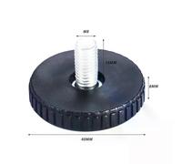 (M8X18X40 4pcs) 4 Patas niveladoras negras ajustables para muebles, M8*18mm, con tornillo, deslizadores