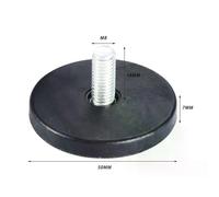 (M8X18X50 4pcs) 4 Patas niveladoras negras ajustables para muebles, M8*18mm, con tornillo, deslizadores