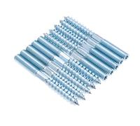 M8x60mm Pernos de Suspensión Torx, Tornillos de Doble Roscados, Pasadores Roscados, Sujetador con Hexagonal y T25, Tornillo de Pared, Zincado Perno Métrico y Tornillo para madera (10 piezas)