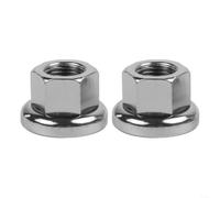 M9 para m10 Steel Bicycle Wheel Nuts 2-Pack Silver M9 para m10(M10) | Anti-skid pattern, secure locking, prevents slipping, fits M9/ para m10 axles, front rear hubs