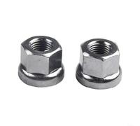 M9 para m10 Steel Bicycle Wheel Nuts 2-Pack Silver M9 para m10(M9) | Anti-skid pattern, secure locking, prevents slipping, fits M9/ para m10 axles, front rear hubs
