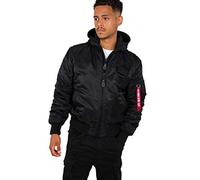 ALPHA INDUSTRIES MA-1 ZH Back Print Chaqueta, Negro (Black/White-95), S para Hombre