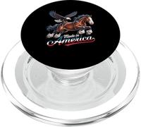 Ma de I America Patriot Eagle Brown Horse Western Wild PopSockets PopGrip para MagSafe